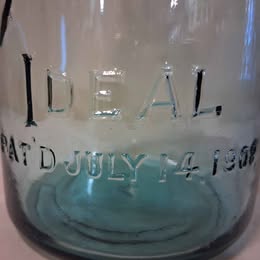 Antique (1915-1933) Ball 'Ideal' Jars, Aqua