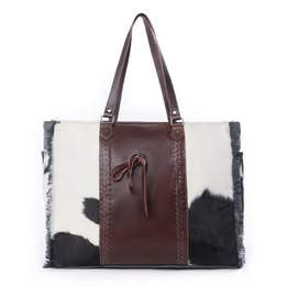Magdalena Cross-Stitched, Leather, Handmade Weekender Bag