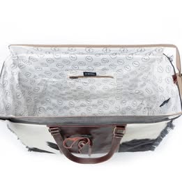 Magdalena Cross-Stitched, Leather, Handmade Weekender Bag