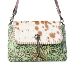 Canyonlands Leather & Hair-On Handmade Crossbody Bag / Shoulder