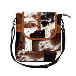 Tucker Ridge Hair-On Leather Shoulder / Crossbody Bag - Handmade