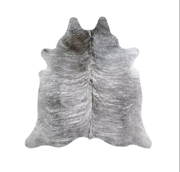 Medium-Light Gray Brindle Cowhide