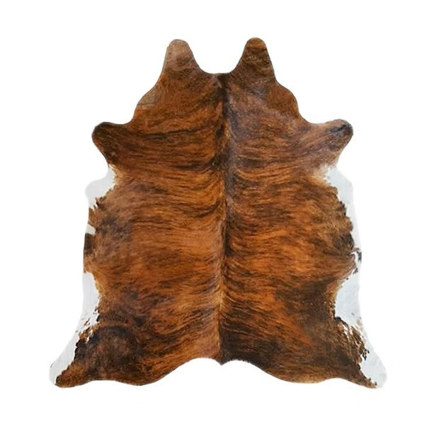 Rich Red Brindle with White Belly Cowhide