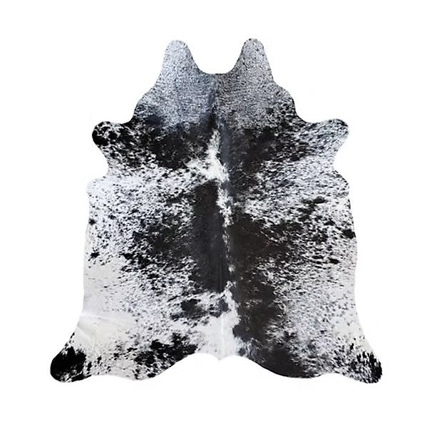 Speckled Black and White Longhorn Cowhide